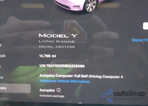 2024 Tesla Model Y from USA, damaged, VIN 7SAYGDEE8RA235089